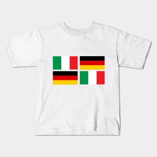 Germany and Italy Flag x2 Kids T-Shirt